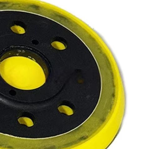 Power Tools Yellow And Black - 5 Inch 8 Hole Polyurethane Backing