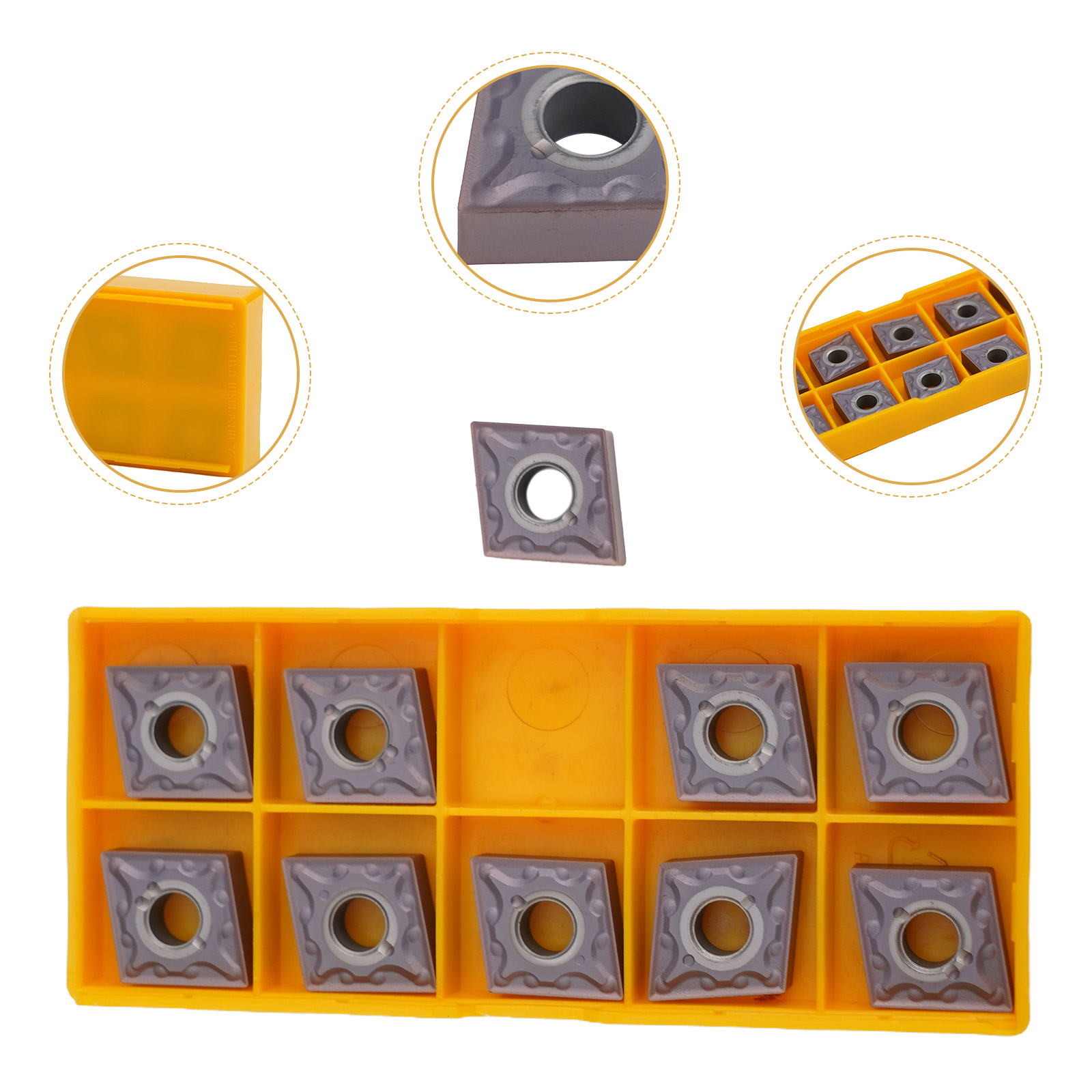 Power Tools Yellow And Black - New CarbideTurningInsert Precise Semi-finishing Steel Cutting
