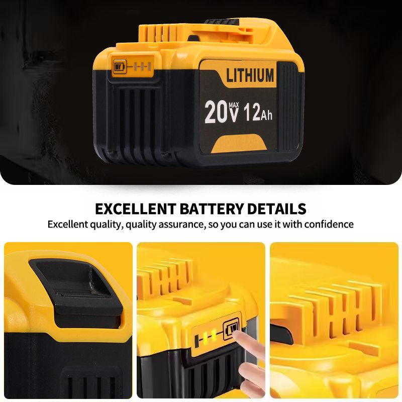 12.0Ah Battery Replacement Com - Power Tools Yellow And Black ulasan dan harga