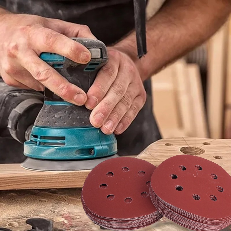 100PCS Sanding Discs 8 Hole Ho - Random Orbital Sander ulasan dan harga