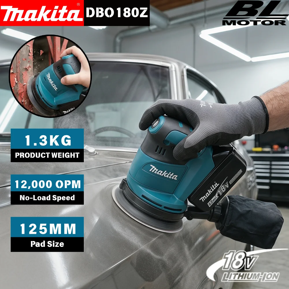 Makita DBO180 Rechargeable Dis - Random Orbital Sander ulasan dan harga