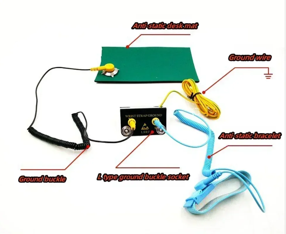 1pc ESD Ground Wire Anti-stati - Power Tools Yellow And Black ulasan dan harga